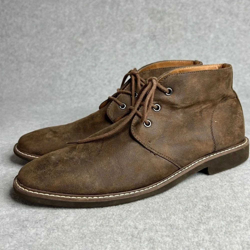 Guess Mens Brown Suede Leather Lace‎ Up Chukka Ankle Boots Size 10.5